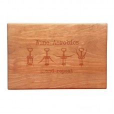 Susquehanna Glass Wood Wine Aerobics Artisan Cutting Board ZSG4276